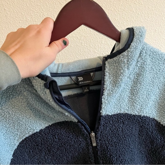 NWT All In Motion Men’s Sherpa Full Zip Hoodie Determined Blue - Picture 8 of 11